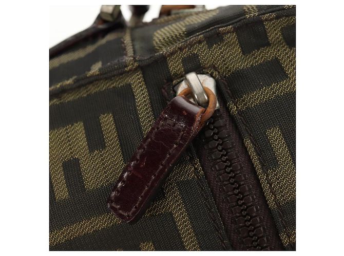 Borsa a Spalla in Tela Zucca FENDI Nera Marrone Auth am10053 Nero - vista 20