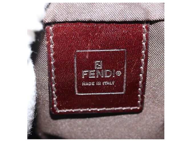 Borsa a Spalla in Tela Zucca FENDI Nera Marrone Auth am10053 Nero - vista 23