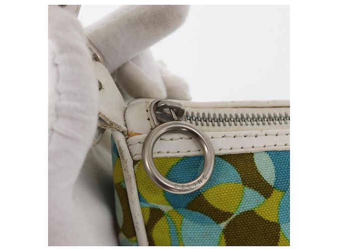 Pochette Accessorio CÉLINE Canvas Verde Argento Auth 157942 - vista 10