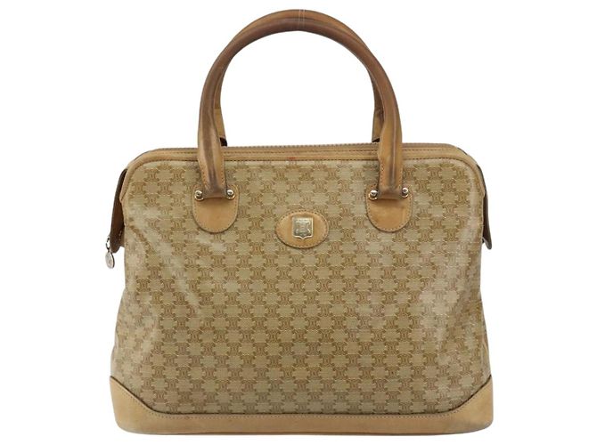 Céline Borsa a mano in tela Macadam CELINE PVC beige Auth ar13860 - vista 13