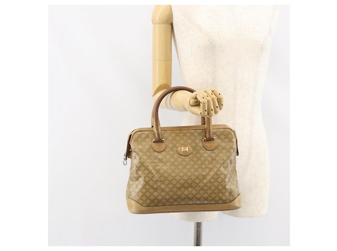 Céline Borsa a mano in tela Macadam CELINE PVC beige Auth ar13860 - vista 24