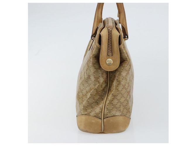 Céline Borsa a mano in tela Macadam CELINE PVC beige Auth ar13860 - vista 3