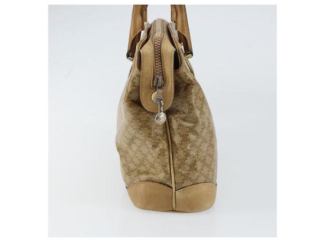 Céline Borsa a mano in tela Macadam CELINE PVC beige Auth ar13860 - vista 4