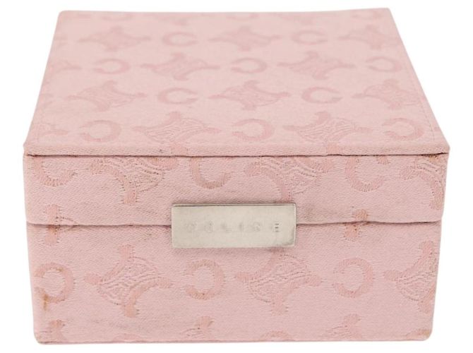 Céline Boîte à bijoux en toile Macadam CELINE C rose Auth 159299V - vue 13