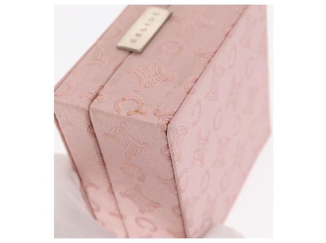 Céline Boîte à bijoux en toile Macadam CELINE C rose Auth 159299V - vue 7