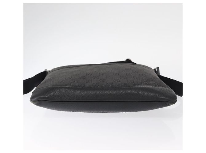 Borsa a Spalla GG Canvas Gucci Nera Argento 374414 Auth 156793 Nero - vista 10