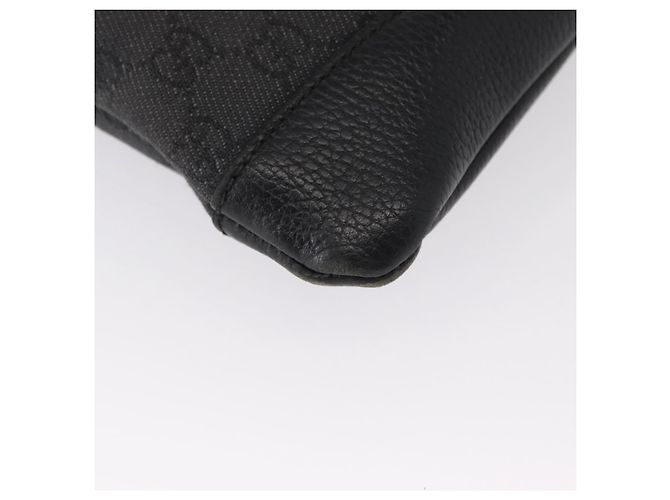 Borsa a Spalla GG Canvas Gucci Nera Argento 374414 Auth 156793 Nero - vista 11
