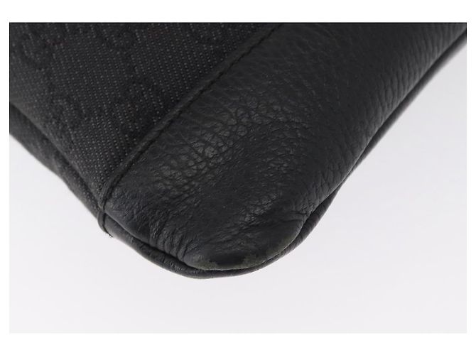 Borsa a Spalla GG Canvas Gucci Nera Argento 374414 Auth 156793 Nero - vista 13