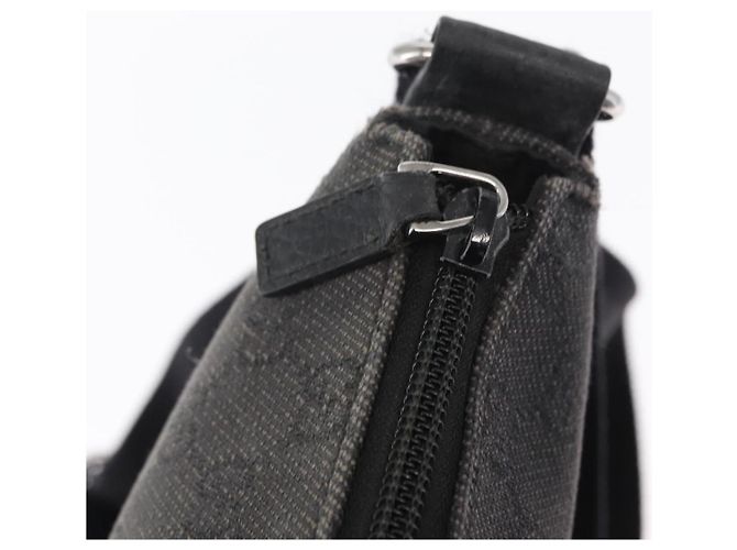 Borsa a Spalla GG Canvas Gucci Nera Argento 374414 Auth 156793 Nero - vista 15