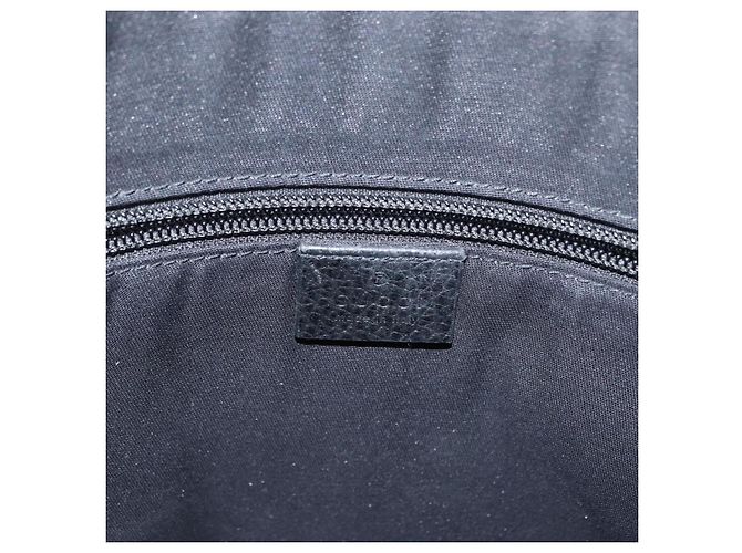 Borsa a Spalla GG Canvas Gucci Nera Argento 374414 Auth 156793 Nero - vista 16