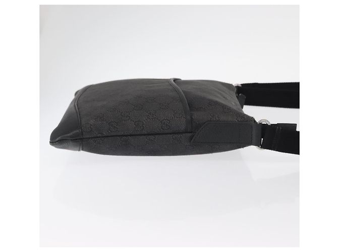Borsa a Spalla GG Canvas Gucci Nera Argento 374414 Auth 156793 Nero - vista 4