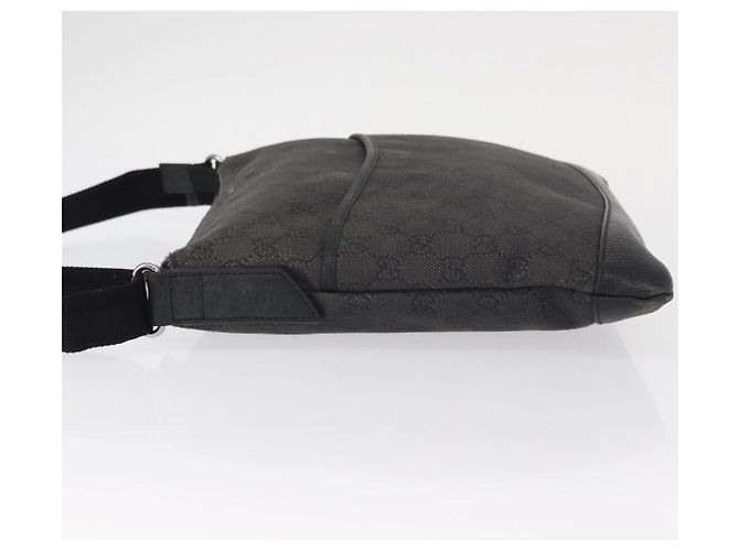 Borsa a Spalla GG Canvas Gucci Nera Argento 374414 Auth 156793 Nero - vista 5