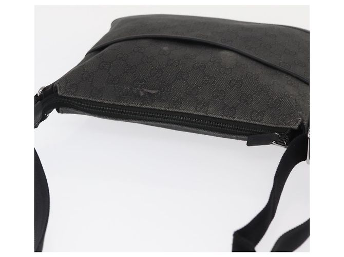 Borsa a Spalla GG Canvas Gucci Nera Argento 374414 Auth 156793 Nero - vista 6
