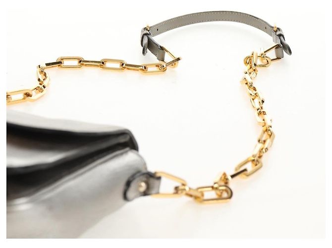Borsa a Spalla in Pelle Miu Miu con Catena Oro Argento Auth 159240V D'oro - vista 14