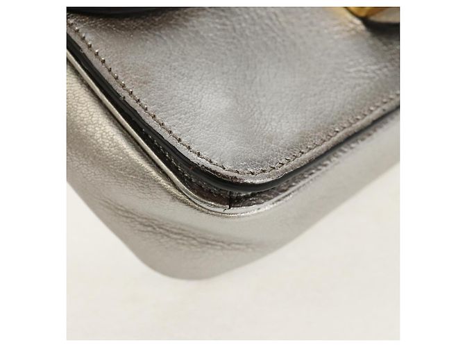Borsa a Spalla in Pelle Miu Miu con Catena Oro Argento Auth 159240V D'oro - vista 15