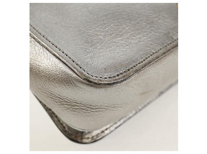 Borsa a Spalla in Pelle Miu Miu con Catena Oro Argento Auth 159240V D'oro - vista 17