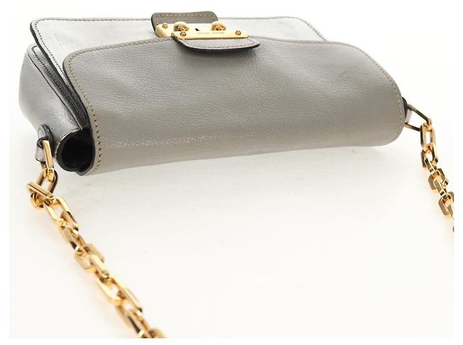 Borsa a Spalla in Pelle Miu Miu con Catena Oro Argento Auth 159240V D'oro - vista 6