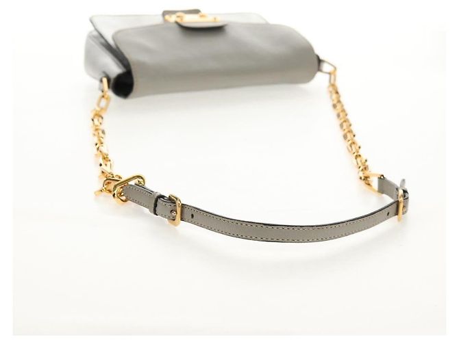 Borsa a Spalla in Pelle Miu Miu con Catena Oro Argento Auth 159240V D'oro - vista 7