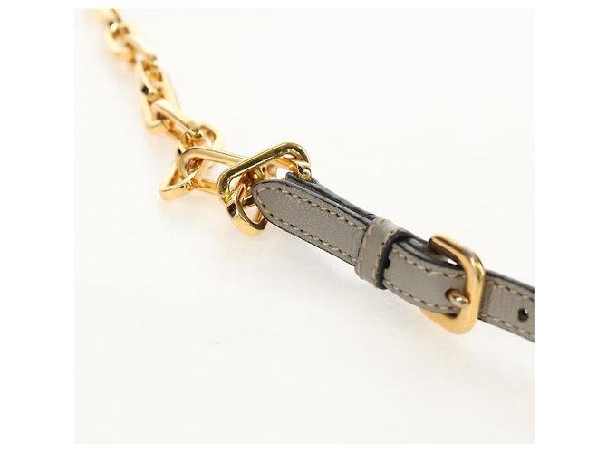 Borsa a Spalla in Pelle Miu Miu con Catena Oro Argento Auth 159240V D'oro - vista 8