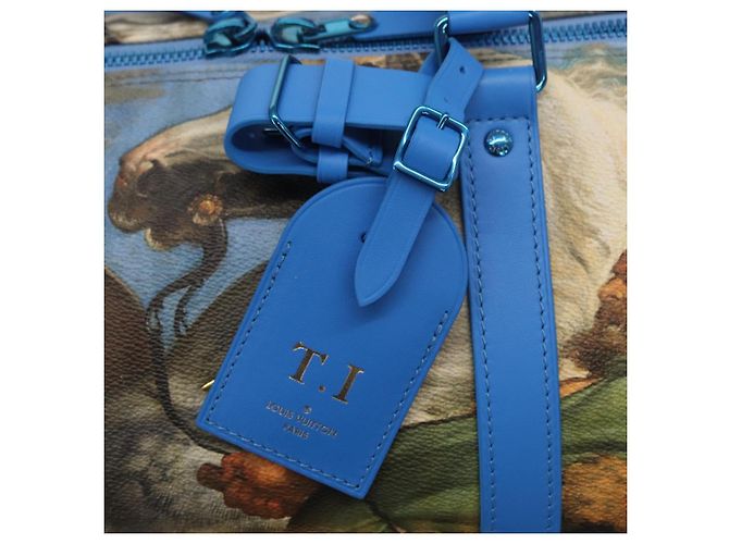 LOUIS VUITTON Collezione Masters Keepall Bandouliere 50 M43344 LV Auth 158953SAM Blu - vista 10