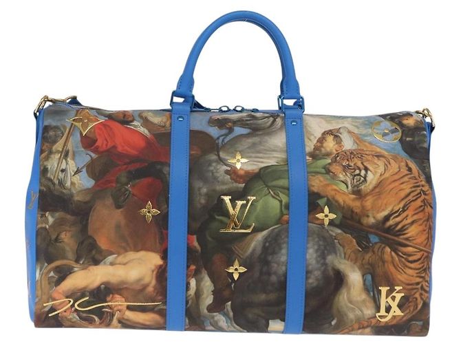 LOUIS VUITTON Collezione Masters Keepall Bandouliere 50 M43344 LV Auth 158953SAM Blu - vista 2