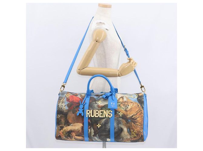 LOUIS VUITTON Collezione Masters Keepall Bandouliere 50 M43344 LV Auth 158953SAM Blu - vista 37