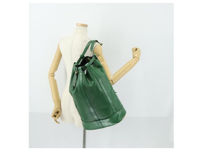 LOUIS VUITTON Borsa a Spalla Epi Randonnee GM Verde M43084 LV Auth BA8585 - vista 24