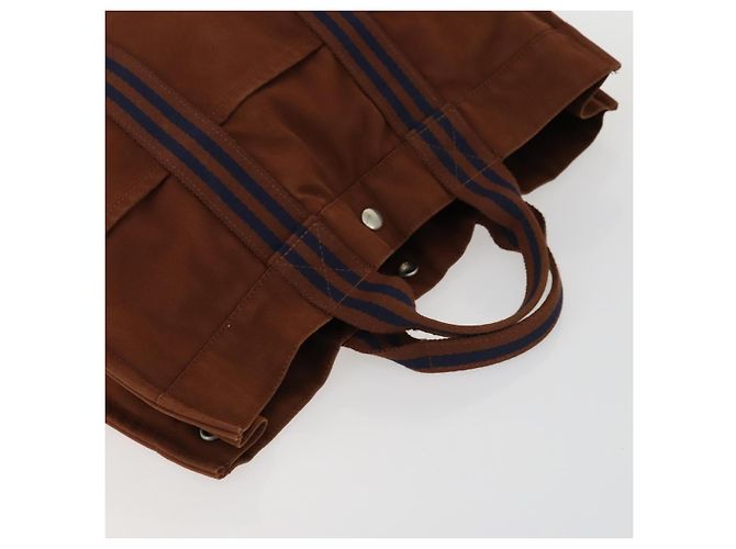 Hermès HERMES Borsa Fourre Tout Marrone in Tela 4 Set Nero Blu Marino Grigio Auth 157079 Blu navy - vista 11