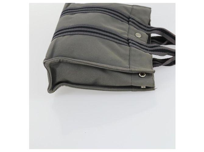 Hermès HERMES Borsa Fourre Tout Marrone in Tela 4 Set Nero Blu Marino Grigio Auth 157079 Blu navy - vista 22