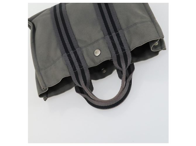 Hermès HERMES Borsa Fourre Tout Marrone in Tela 4 Set Nero Blu Marino Grigio Auth 157079 Blu navy - vista 23