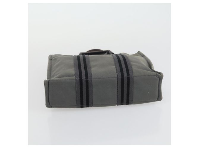 Hermès HERMES Borsa Fourre Tout Marrone in Tela 4 Set Nero Blu Marino Grigio Auth 157079 Blu navy - vista 24