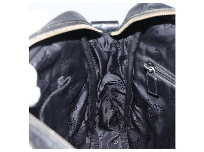 Borsa a spalla in tela Guccissima GG in pelle nera e argento 201448 Auth BA9077 Nero - vista 19
