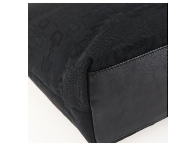 Borsa Tote in tela GUCCI Outlet Nero Oro 238696 Auth 160577 - vista 16