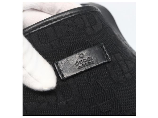 Borsa Tote in tela GUCCI Outlet Nero Oro 238696 Auth 160577 - vista 17