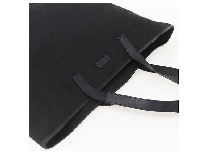 Borsa Tote in tela GUCCI Outlet Nero Oro 238696 Auth 160577 - vista 6