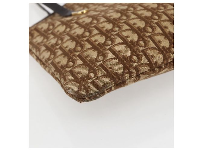 Christian Dior Trotter Canvas Tote Bag Beige Gold Auth 158084 - Ansicht 11
