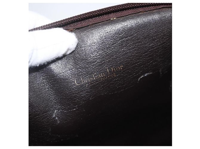 Christian Dior Trotter Canvas Tote Bag Beige Gold Auth 158084 - Ansicht 15