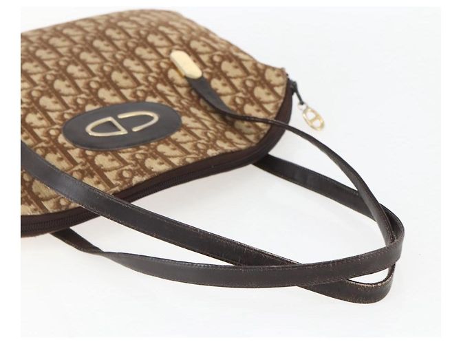 Christian Dior Trotter Canvas Tote Bag Beige Gold Auth 158084 - Ansicht 7