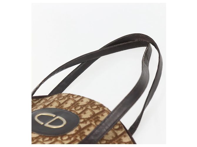 Christian Dior Trotter Canvas Tote Bag Beige Gold Auth 158084 - Ansicht 8