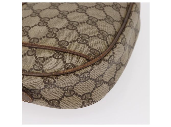 Borsa a Spalla GUCCI GG Supreme Web Sherry Line PVC Beige Oro Auth bs32048 D'oro - vista 10