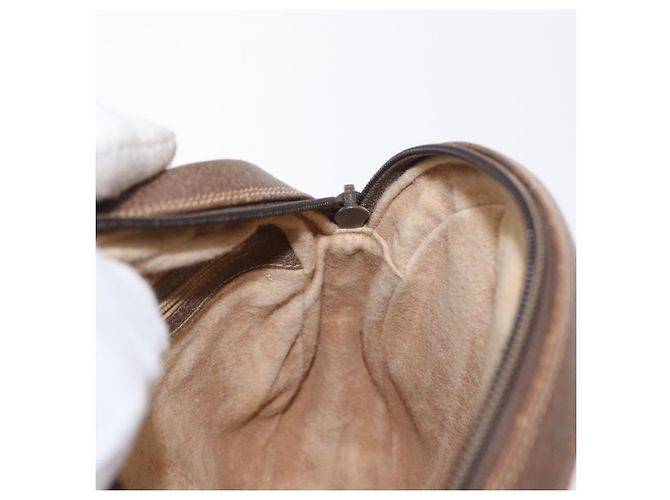Borsa a Spalla GUCCI GG Supreme Web Sherry Line PVC Beige Oro Auth bs32048 D'oro - vista 18