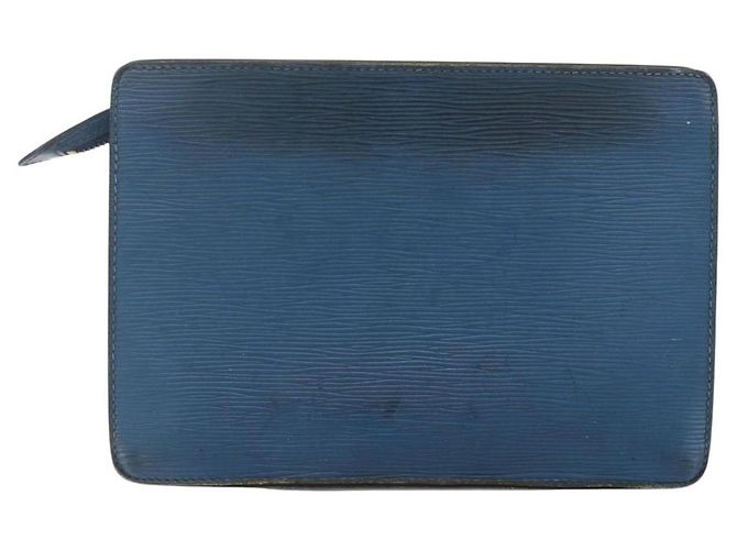 LOUIS VUITTON Pochette Uomo Epi Borsa Clutch Blu M52522 LV Auth 158167 - vista 2