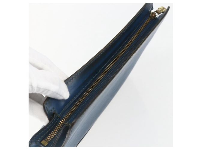 LOUIS VUITTON Pochette Uomo Epi Borsa Clutch Blu M52522 LV Auth 158167 - vista 5
