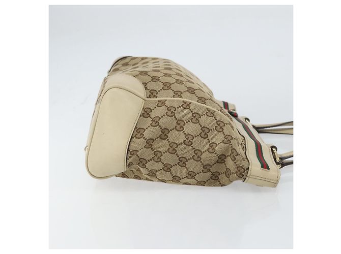 GUCCI GG Canvas Web Sherry Line Mayfair Tote Bag Beige Rot 257061 Auth ep12533 - Ansicht 3