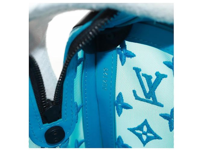 LOUIS VUITTON Borsa Trunk Morbida in Rete Monogram Blu M45074 LV Auth 160888SAM - vista 11