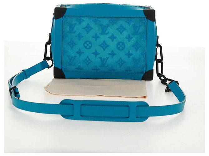 LOUIS VUITTON Borsa Trunk Morbida in Rete Monogram Blu M45074 LV Auth 160888SAM - vista 12