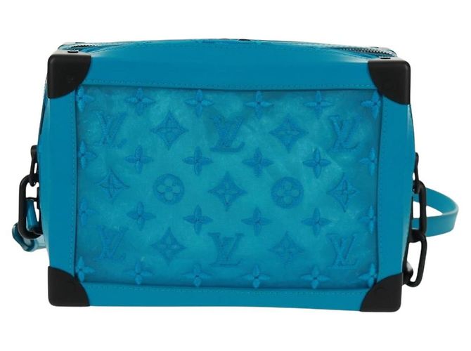 LOUIS VUITTON Borsa Trunk Morbida in Rete Monogram Blu M45074 LV Auth 160888SAM - vista 13