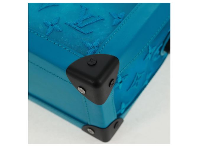 LOUIS VUITTON Borsa Trunk Morbida in Rete Monogram Blu M45074 LV Auth 160888SAM - vista 16
