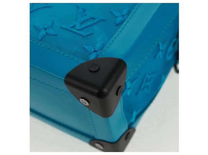 LOUIS VUITTON Borsa Trunk Morbida in Rete Monogram Blu M45074 LV Auth 160888SAM - vista 18