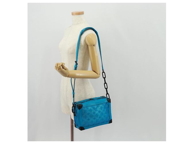 LOUIS VUITTON Borsa Trunk Morbida in Rete Monogram Blu M45074 LV Auth 160888SAM - vista 23